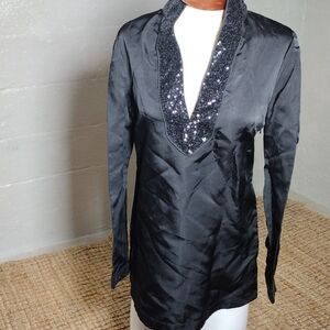 Elegant Black Sequin Women's Jacket